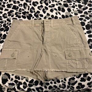 American Eagle Outfitters Khaki Cargo Bermuda Shorts
